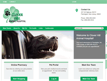 Tablet Screenshot of cloverhillanimalhospital.com